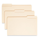 Smead Top Tab File Folders with Antimicrobial Product Protection, 1/3-Cut Tabs: Assorted, Legal, 0.75" Expansion, Manila, 100/Box View Product Image