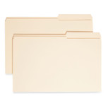 Smead Reinforced Guide Height File Folders, 2/5-Cut Tabs: Right Position, Legal Size, 0.75" Expansion, Manila, 100/Box (SMD15386) View Product Image