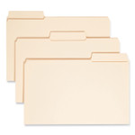 Smead SuperTab Reinforced Guide Height Top Tab Folders, 1/3-Cut Tabs: Assorted, Legal Size, 0.75" Expansion, Manila, 100/Box (SMD15395) View Product Image