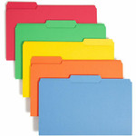 Smead Colored 1/3 Tab Cut Legal Recycled Top Tab File Folder - 8 1/2" x 14" - 3/4" Expansion - Top Tab Location - Assorted Tab Position - 11 pt. - (SMD16943) Product Image 