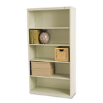 Tennsco Metal Bookcase, Five-Shelf, 34.5w x 13.5d x 66h, Putty (TNNB66PY) View Product Image