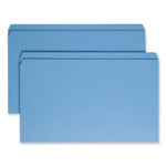 Smead Reinforced Top Tab Colored File Folders, Straight Tabs, Legal Size, 0.75" Expansion, Blue, 100/Box View Product Image
