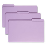 Smead Reinforced Top Tab Colored File Folders, 1/3-Cut Tabs: Assorted, Legal Size, 0.75" Expansion, Lavender, 100/Box View Product Image