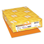 Neenah Paper Exact Brights Paper, 20 lb Bond Weight, 8.5 x 11, Bright Orange, 500/Ream (WAU26721) View Product Image
