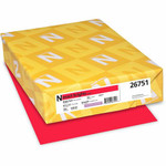 Exact Brights Smooth Colored Paper - Red - Letter - 8 1/2" x 11" - 50 lb Basis Weight - Smooth Product Image 