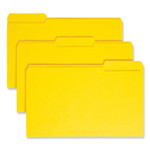 Smead Colored File Folders, 1/3-Cut Tabs: Assorted, Legal Size, 0.75" Expansion, Yellow, 100/Box View Product Image