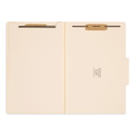 Smead Six-Section Top Tab Classification Folders, 2" Expansion, 2 Dividers, 6 Fasteners, Legal Size, Manila, 10/Box View Product Image