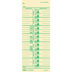 TOPS Named Days Time Cards - 3.50" x 9" Sheet Size - Yellow - Manila Sheet(s) - Green Print Color Product Image 