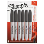 Sharpie Super Permanent Marker, Fine Bullet Tip, Black, 6/Pack View Product Image