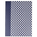 Universal Casebound Hardcover Notebook, 1-Subject, Wide/Legal Rule, Dark Blue/White Cover, (150) 10.25 x 7.63 Sheets View Product Image