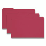 Smead Expanding Recycled Heavy Pressboard Folders, 1/3-Cut Tabs: Assorted, Legal Size, 1" Expansion, Bright Red, 25/Box View Product Image