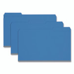 Smead Expanding Recycled Heavy Pressboard Folders, 1/3-Cut Tabs: Assorted, Legal Size, 1" Expansion, Dark Blue, 25/Box View Product Image