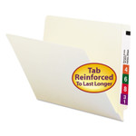 Smead Heavyweight Manila End Tab Folders, 9" High Front, Straight Tabs, Letter Size, 0.75" Expansion, Manila, 100/Box (SMD24109) View Product Image