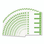 Smead AlphaZ Color-Coded First Letter Combo Alpha Labels, M/Z, 1.16 x 3.63, Light Green/White, 5/Sheet, 20 Sheets/Pack View Product Image