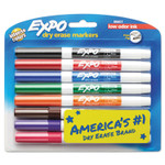 EXPO Low-Odor Dry-Erase Marker, Fine Bullet Tip, Assorted Colors, 8/Set (SAN86601) View Product Image