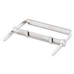 Universal Two-Piece Two-Prong Paper Fastener Base and Compressor Sets, 2" Capacity, 2.75" Center to Center, Silver, 50/Box View Product Image