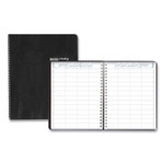House of Doolittle Eight-Person Group Practice Daily Appointment Book, 11 x 8.5, Black Cover, 12-Month (Jan to Dec): 2024 View Product Image