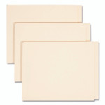 Smead Heavyweight End Tab Fastener Folders, Interior Back-Cover Pocket, 0.75" Expansion, 2 Fasteners, Letter Size, Manila, 50/Box View Product Image