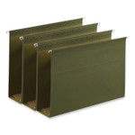 Universal Box Bottom Hanging File Folders, 3" Capacity, Legal Size, 1/5-Cut Tabs, Standard Green, 25/Box View Product Image