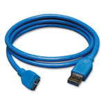 Tripp Lite USB 3.0 SuperSpeed Device Cable, 3 ft, Blue (TRPU326003) View Product Image