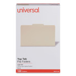 Universal Top Tab File Folders, 1/3-Cut Tabs: Center Position, Legal Size, 0.75" Expansion, Manila, 100/Box (UNV15122) View Product Image