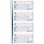 TOPS Carbonless Phone Message Book - Double Sided Sheet - Spiral Bound - 2 Part - Carbonless Copy - 5.50" x 11" Sheet Size Product Image 