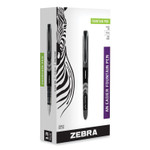 Zebra Fountain Pen, Fine 0.6 mm, Black Ink, Black/Gray Barrel, 12/Pack (ZEB48310) View Product Image