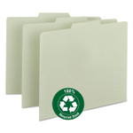 Smead Recycled Blank Top Tab File Guides, 1/3-Cut Top Tab, Blank, 8.5 x 11, Green, 100/Box (SMD50334) View Product Image