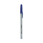 Universal Ballpoint Pen Value Pack, Stick, Medium 1 mm, Blue Ink, Gray Barrel, 60/Pack (UNV15614) View Product Image