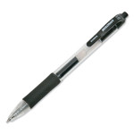 AbilityOne 7520016473137 SKILCRAFT Gel Pen, Retractable, Bold 1 mm, Black Ink, Clear/Black Barrel, Dozen (NSN6473137) View Product Image