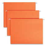 Smead Colored Hanging File Folders with 1/5 Cut Tabs, Letter Size, 1/5-Cut Tabs, Orange, 25/Box View Product Image