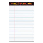 TOPS Docket Gold Ruled Perforated Pads, Narrow Rule, 50 White 5 x 8 Sheets, 12/Pack (TOP63910) View Product Image