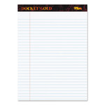 TOPS Docket Gold Ruled Perforated Pads, Wide/Legal Rule, 50 White 8.5 x 11.75 Sheets, 12/Pack (TOP63960) View Product Image