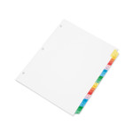 AbilityOne 7530013683492 SKILCRAFT Multiple Index Sheets, 26-Tab, A to Z, 11 x 8.5, White, 1 Set (NSN3683492) View Product Image