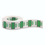 Smead A-Z Color-Coded End Tab Filing Labels, D, 1 x 1.25, White, 500/Roll View Product Image