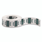 Smead A-Z Color-Coded End Tab Filing Labels, E, 1 x 1.25, White, 500/Roll View Product Image