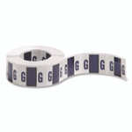 Smead A-Z Color-Coded End Tab Filing Labels, G, 1 x 1.25, White, 500/Roll View Product Image