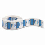 Smead A-Z Color-Coded End Tab Filing Labels, F, 1 x 1.25, White, 500/Roll View Product Image