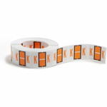 Smead BCCR Bar-Style Color-Coded Labels - K - x 1 1/4" Width x 1" Length - Light Orange - Laminated Product Image 
