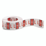 Smead A-Z Color-Coded End Tab Filing Labels, L, 1 x 1.25, White, 500/Roll View Product Image