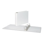 Universal Slant D-Ring View Binder, 3 Rings, 3" Capacity, 11 x 8.5, White (UNV20748) View Product Image