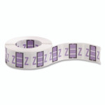 Smead A-Z Color-Coded End Tab Filing Labels, Z, 1 x 1.25, White, 500/Roll View Product Image