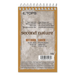 TOPS Second Nature Wirebound Notepads, Narrow Rule, Randomly Assorted Cover Colors, 50 White 3 x 5 Sheets (TOP74135) View Product Image