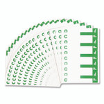 Smead AlphaZ Color-Coded First Letter Combo Alpha Labels, C/P, 1.16 x 3.63, Dark Green/White, 5/Sheet, 20 Sheets/Pack View Product Image