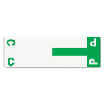 Smead AlphaZ Color-Coded First Letter Combo Alpha Labels, C/P, 1.16 x 3.63, Dark Green/White, 5/Sheet, 20 Sheets/Pack (SMD67154) View Product Image