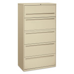 HON Brigade 700 Series Lateral File, 4 Legal/Letter-Size File Drawers, 1 File Shelf, 1 Post Shelf, Putty, 36" x 18" x 64.25" (HON785LL) View Product Image