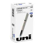 uniball Deluxe Roller Ball Pen, Stick, Fine 0.7 mm, Blue Ink, Champagne Barrel, Dozen (UBC60053) View Product Image