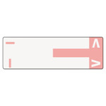 Smead AlphaZ Color-Coded First Letter Combo Alpha Labels, I/V, 1.16 x 3.63, Pink/White, 5/Sheet, 20 Sheets/Pack (SMD67160) View Product Image