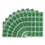 Smead AlphaZ Color-Coded Second Letter Alphabetical Labels, C, 1 x 1.63, Dark Green, 10/Sheet, 10 Sheets/Pack View Product Image