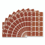 Smead AlphaZ Color-Coded Second Letter Alphabetical Labels, H, 1 x 1.63, Dark Brown, 10/Sheet, 10 Sheets/Pack View Product Image